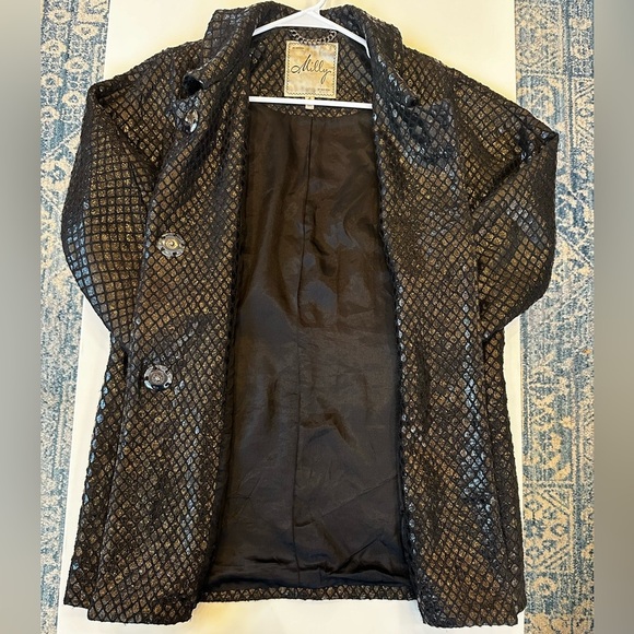 Vintage Milly of New York Black Peacoat Size 4 - Picture 5 of 5